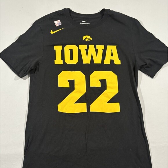 Nike Caitlin Clark Jersey T-Shirt Univeristy of Iowa Hawkeyes #22 BLK/YLW Sz S - Picture 2 of 8